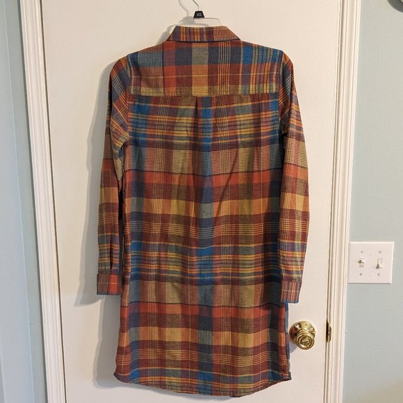 Toad&Co Re-Form Flannel Shirt Dress, XS - Picture 7 of 11